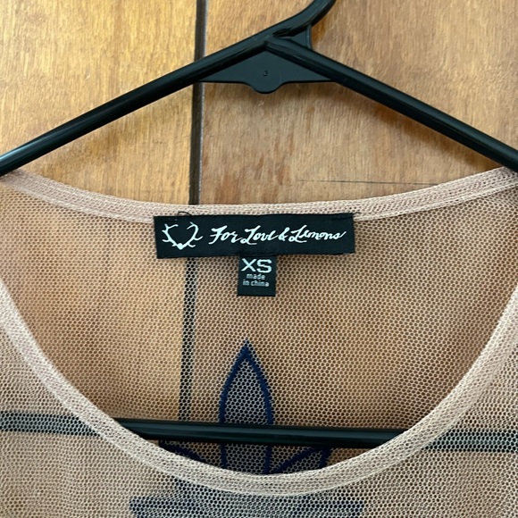 Rare For Love and Lemons FL&L Vienna Velvet Lace Sheer Crop Top XS - Picture 4 of 15